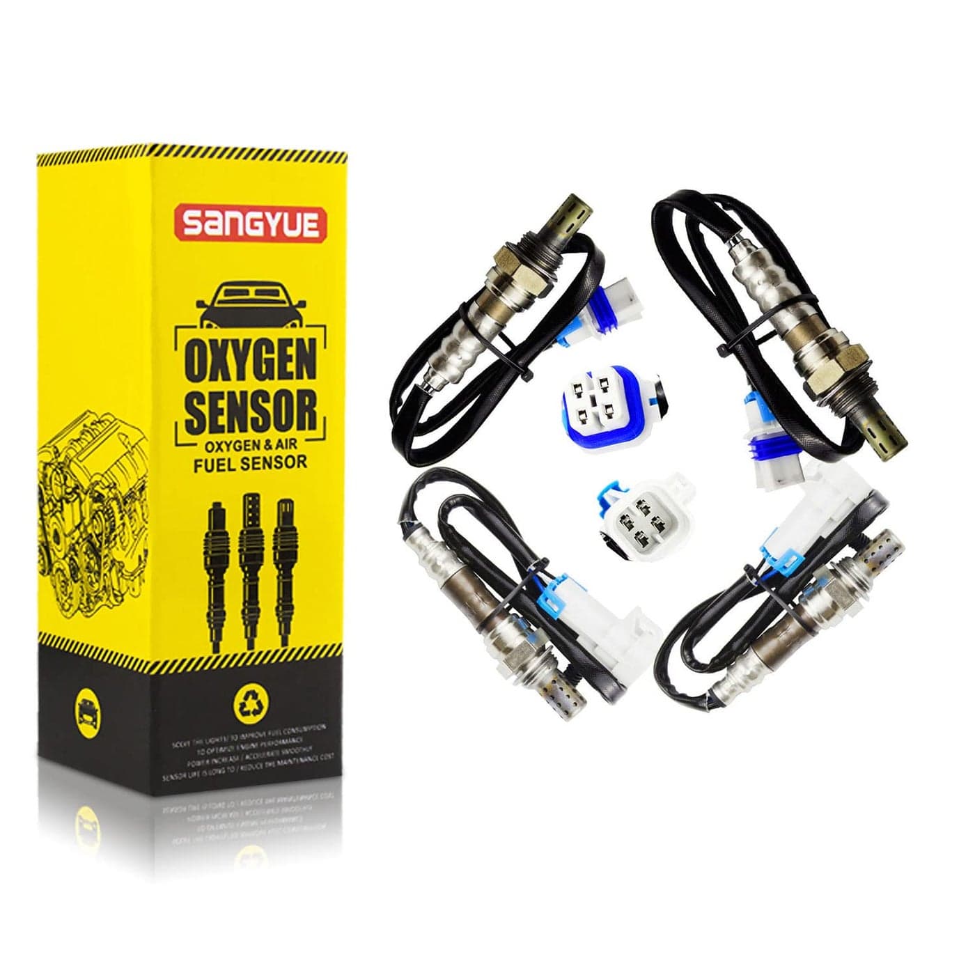 Sangyue 4X Oxygen O2 Sensor for 20082013 GMC Sierra 1500 Yukon Yukon XL 1500 Upstream Downstream