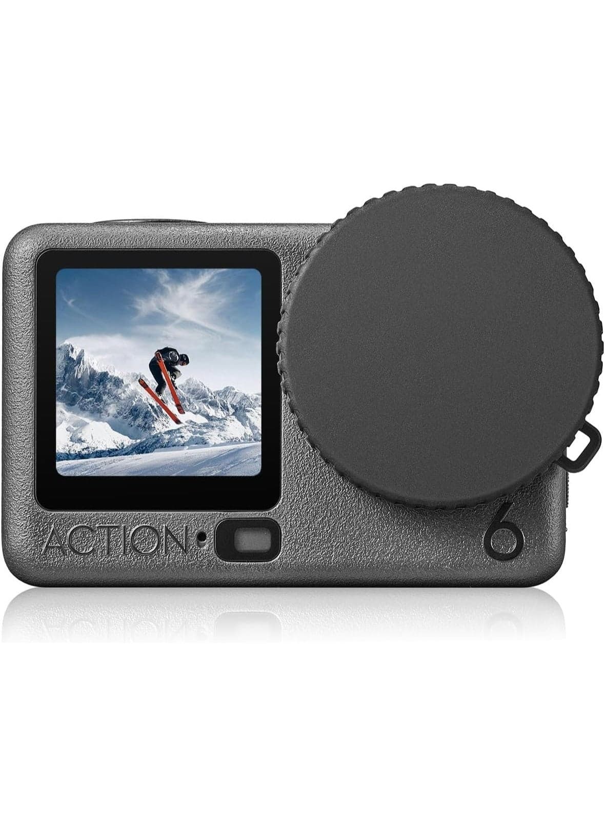 1Pcs Silicone Lens Cap Cover for DJI Action 6 Replacement Soft Rubber Lense Protector Shield Guard for Osmo Action6 Sports Camera Accessories