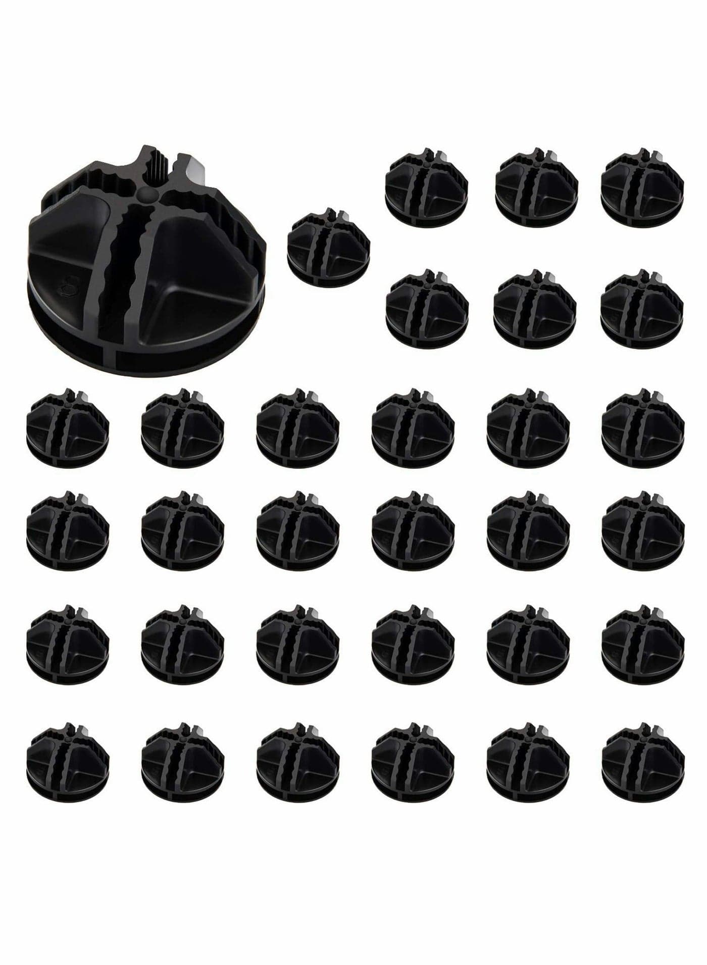 32pcs Wire Cube Plastic Connectors for Storage Modular Closet Organizer and Metal Grid Shelving Unit Black