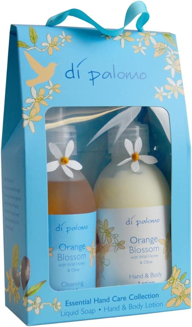 Di Palomo Orange Blossom Honey Handcare Essentials Collection 240ml Hand Soap Hand Cream Body Loton Luxury Hand Wash Pamper Gifts for Women or Mothers Day Hand Body Moisturiser