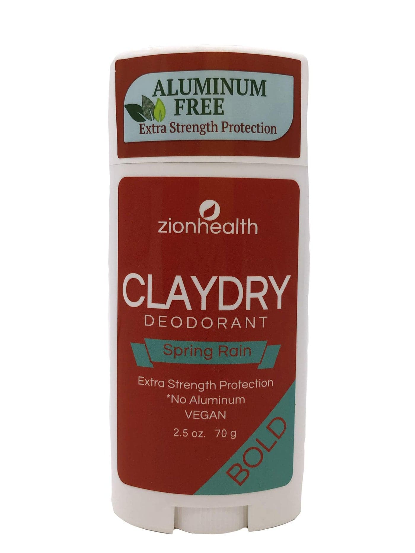 Zion Health Clay Dry Bold Deodorant Stick 25 oz Spring Rain