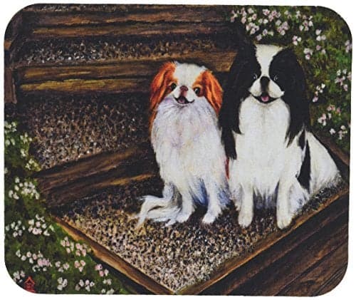 Caroline's Treasures MH1047MP "Japanese Chin Daddy's Girls Mouse Pad, Hot Pad or Trivet" for Home Office Gaming Working Computers Laptop Mouse Mat,Washable Large Mousepad