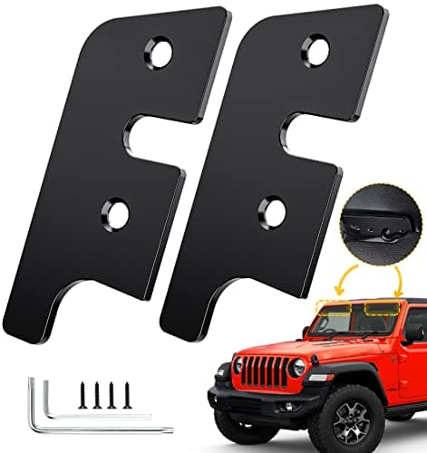 Eamplest Upgraded Sun Visor Repair Kit for Jeep Wrangler JL JLU 20182023 Gladiator JT 20202023 Accessories Aluminum Alloy FullSize Visor Repair Kit Heavy Duty Visor Mounting Clips Replacement