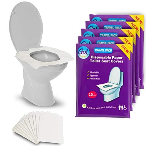 GoHygiene XL Travel Pack of 4 Packs 40Count 1 Free Pack 10Count Disposable Toilet Seat Covers New