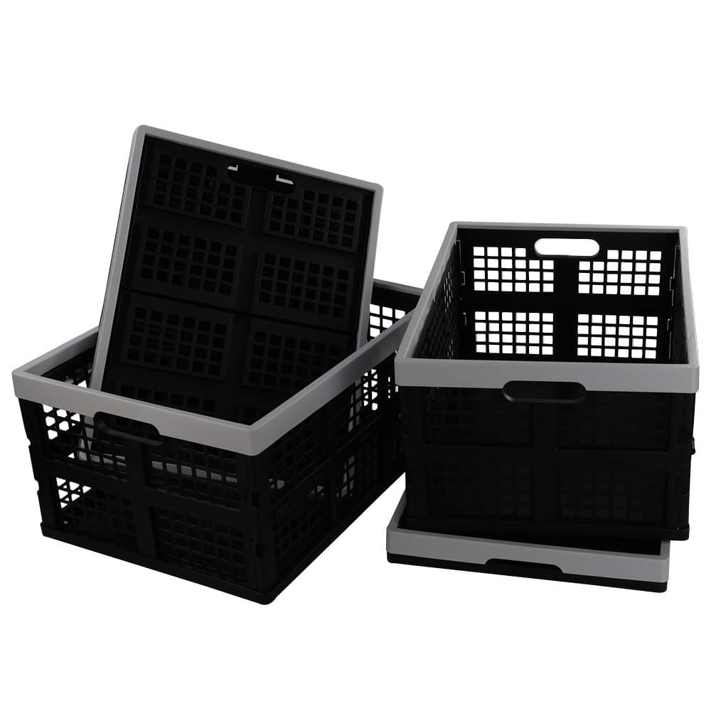 Doryh 34Liter Collapsible Storage CratesStackable Storage Container Basket Set of 4