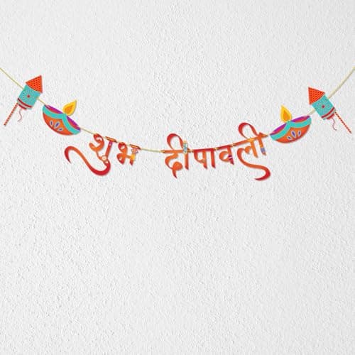 Party Propz Shubh Deepavali Banner - 1 Pc Diwali Decoration Banner, Diwali Decoration for Home Decor, Deepavali Decorations Items (Cardstock)