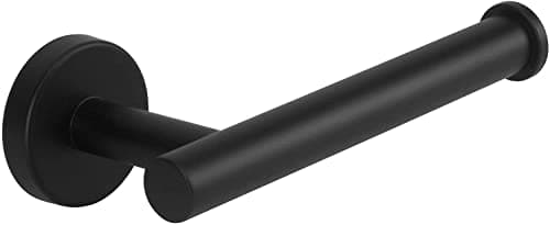 NearMoon Bathroom Toilet Paper Holder Premium SUS304 Stainless Steel Rustproof Wall Mounted Toilet Roll Holder for Bathroom Kitchen Washroom 1 Pack Matte Black