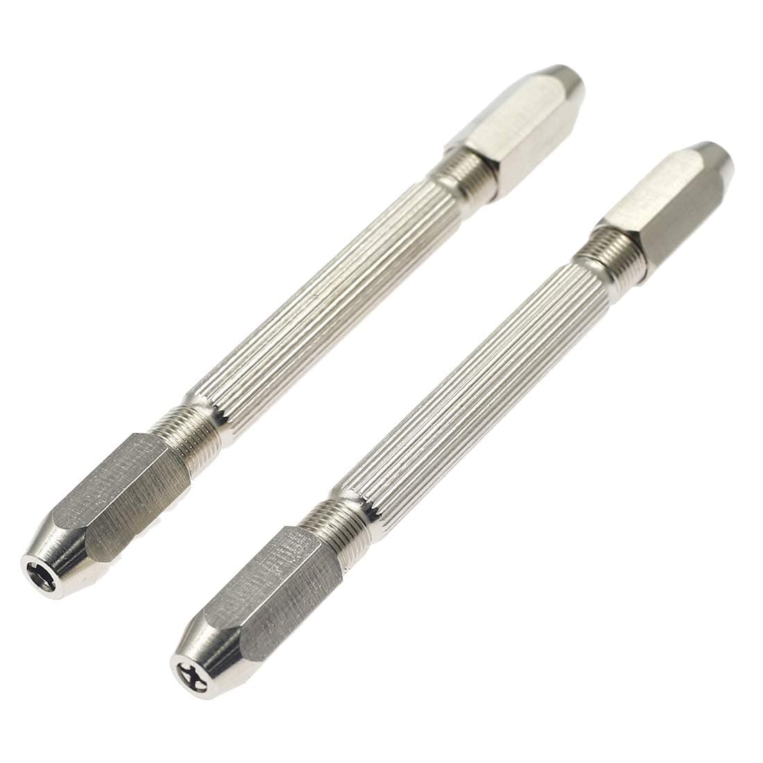 PHITUODA 2pcs Hexagonal Double Ended Pin Vice Wire Tool 05 to 32mm Range