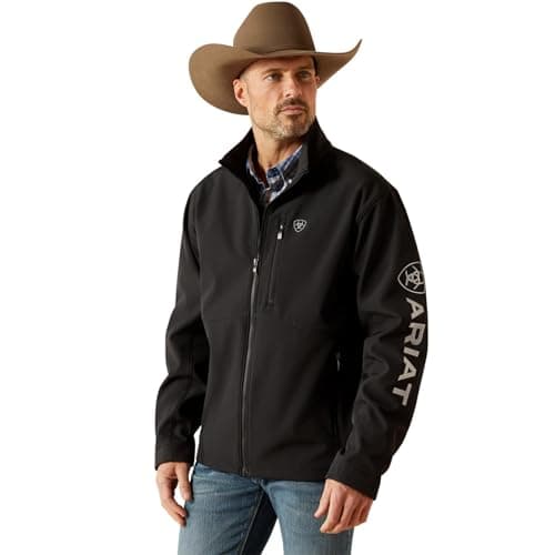 ARIAT Logo Softshell Jacket, Black, Large