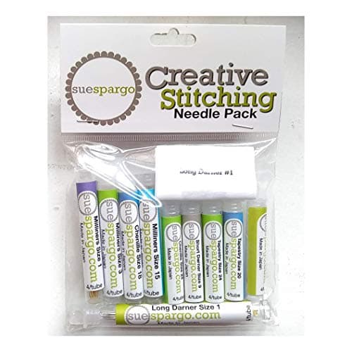 Sue Spargo Gold Eye Needle Super Pack for Applique - 10 Tubes, 4 Needles per Tube
