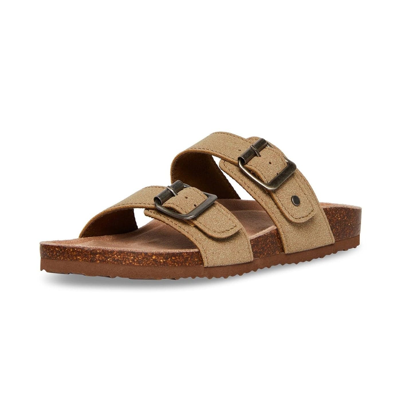 Madden Girl Womens Brando Slide Sandal Taupe Fabric 85