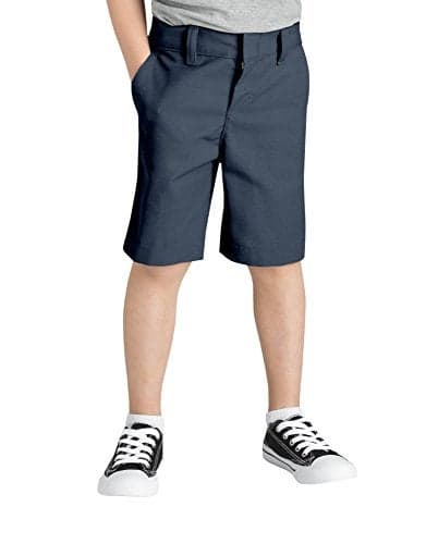 Dickies Big Boys' Flex Waist Flat Front School Uniform Short, Dark Navy, 10 Regular