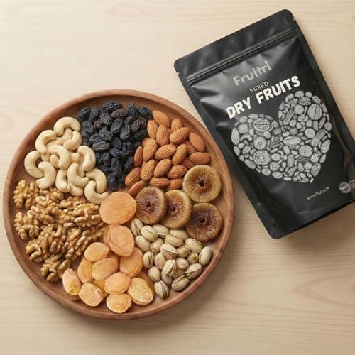 Fruitri Dry Fruit Mix For Daily Energy, Super Quality Mix dry Fruits Pack, Mix Pack Of 7 Dryfruits (Cashew, Raisin, Almonds, Walnut, Fig, Apricot, Pista) 100x7 Individual Packs - 700 G