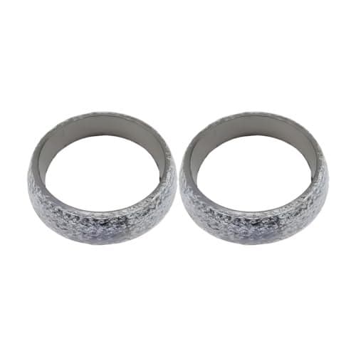 Bittwee 2PCS 65mm Car Exhaust Manifold Gasket, Automotive Replacement Exhaust Flange Gasket Seal Muffler Ring, Graphite Construction Exhaust Donut Muffler Gasket, Universal for SUV Truck RV