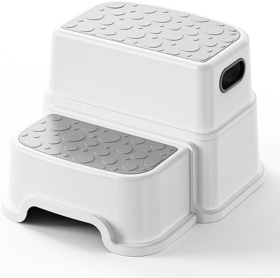 EVVIX 2 Step Stool for Kids Toddler Step Stool Child Foot Stool AntiSlip Step Stool Double Step Stairs Two Step Stool Kids Stools Bathroom Training Small Stool