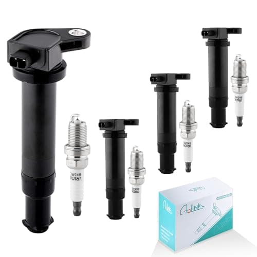 AULINK Set of 4 UF499 Ignition Coil Pack & 7090 Spark Plugs 1.4L 1.6L For Dodge Attitude 2006-2010,Hyundai Accent 2006-2011,Kia Rio Rio5 2006-2011 IC579 GN10330