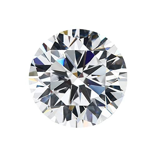 JIANGYUANGEMS 100pcs 5.0mm 5A Round Machine Cut White Cubic Zirconia Stone Loose CZ Synthetic Gemstone for Jewelry Making