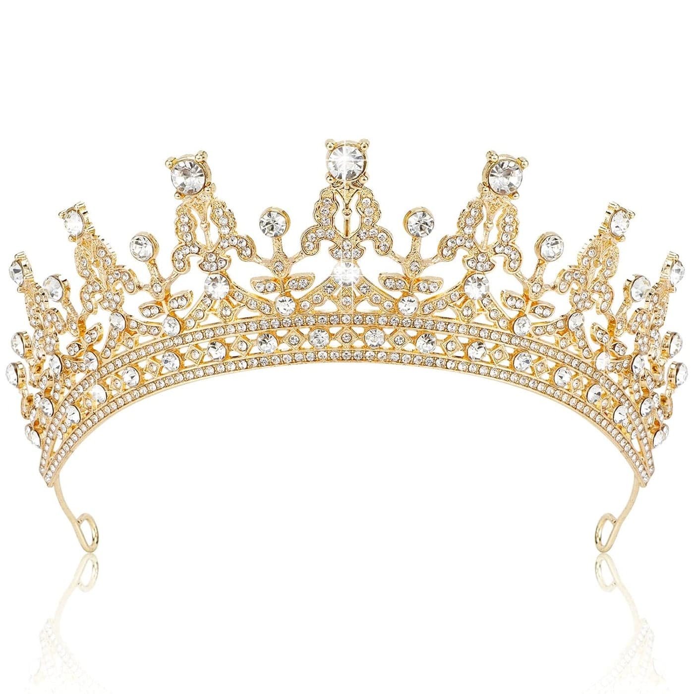 TOBATOBA Gold Tiara and Crown for Women Birthday Queen Crown Headband for Women Princess Crowns for Women Rhinestone Metal Tiara for Quinceanera Prom Pageant Bridal Halloween Costume Mothers Day Gift
