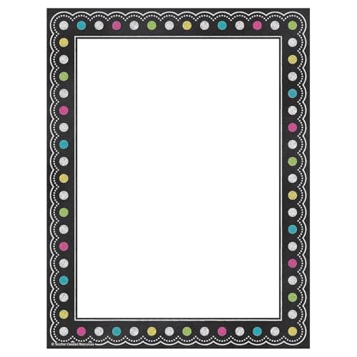 Teacher Created Resources Chalkboard Bright's Computer Paper (5837) 8.5 inches X 11 inches