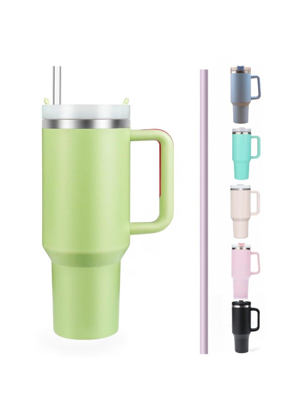 1.2L Tumbler Mug With Lid&Straw|Insulated Reusable Stainless Steel Water Bottle|Leak Proof Mug For Office,Gym,Travelling|Available Muliplet Colours
