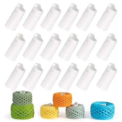 Etcokei 18pcs Yarn Ball Tube for Etcokei Electric Yarn Winder M1, Reusable ABS Yarn Cake Tube for Neat Storage & Tangle-Free Knitting/Crocheting Accessories