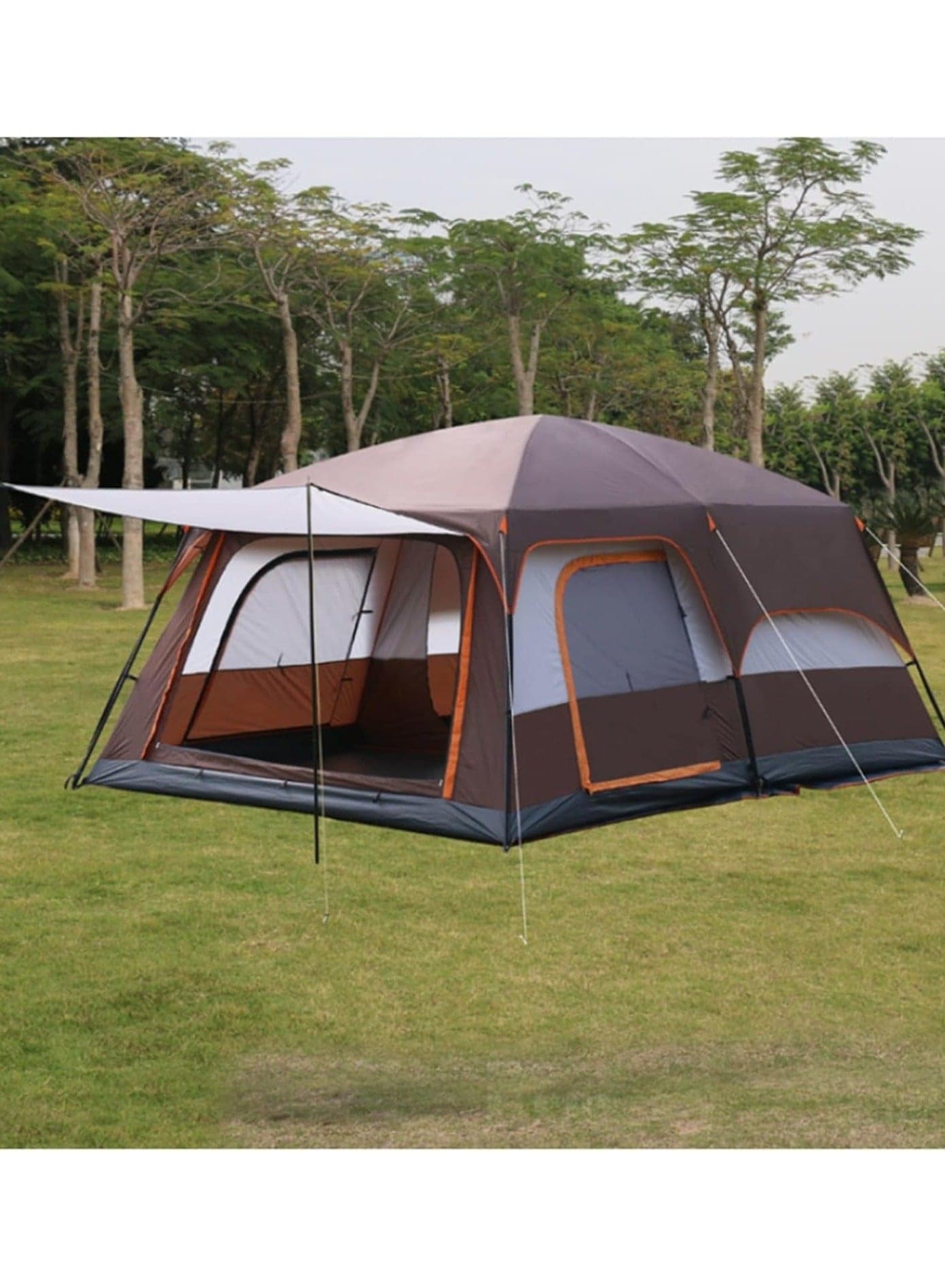 Large Two-room Family Tent - Waterproof Tent - Camping Tent,with Aluminum Poles, Easy Set-Up for Outdoor, Hiking, Glamping Lightweight Camping Tent