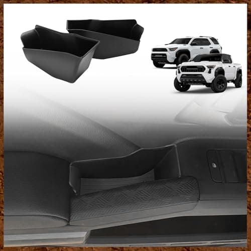 Muslogy Front Door Handle Inserts Box Interior Storage Organizer Compatible with 2024 2025 2026 Toyota Tacoma2025 4Runner Accessories Door Grab Handle Pocket Side Armrest Phone Pocket Organizer 2PCS