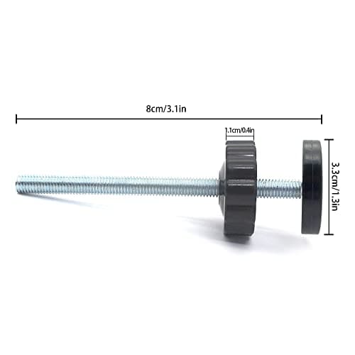 Vmaisi 4 Pack 8MM Baby Gate Threaded Spindle Rod - 8CM Short for Safety Pressure Gates