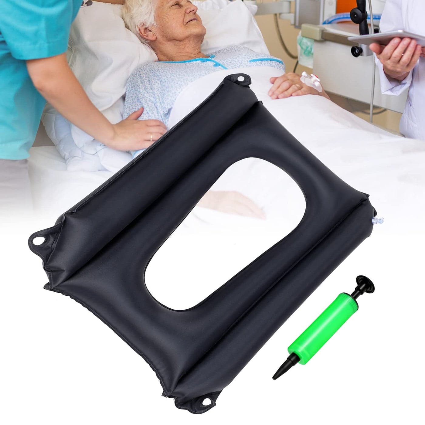 Namalu Bed Sore Cushions for Butt Inflatable Bed Sore Pads Nursing Pad to Prevent Treatment for Sores on Buttocks for Elderly Bedridden Disabled Breathable and Comfort for Pain RelifeBlack
