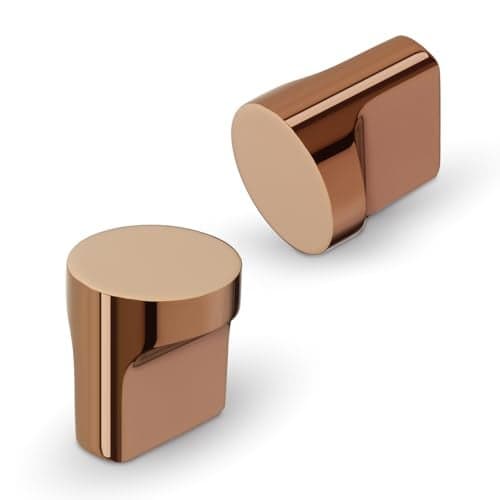 LAPO 3 Piece Cabinet Knobs – Drawer Knobs for Kitchen, Cupboards & Dressers (Material-Zinc, PVD Rose Gold Finish)