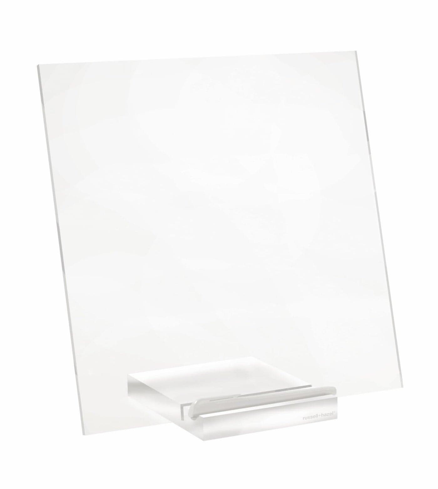 russell+hazel Acrylic Memo Tablet, Dry Erase Board and Marker, Clear 12” x 6” x 11.5” (31384)
