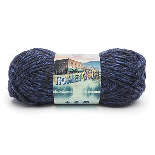 Lion Brand Yarn Hometown Yarn SuperBulky Yarn for Knitting Crocheting and Crafting 1 Pack Milwaukee Midnight