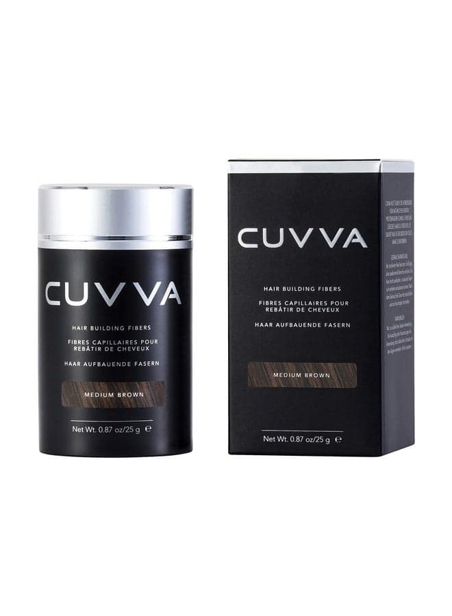 Hair Fibers for Thinning Hair (MEDIUM BROWN) - Keratin Hair Building Fiber Hair Loss Concealer - Thicker Hair in 15 Seconds - 25g/0.87oz Bottle - For Men & Women