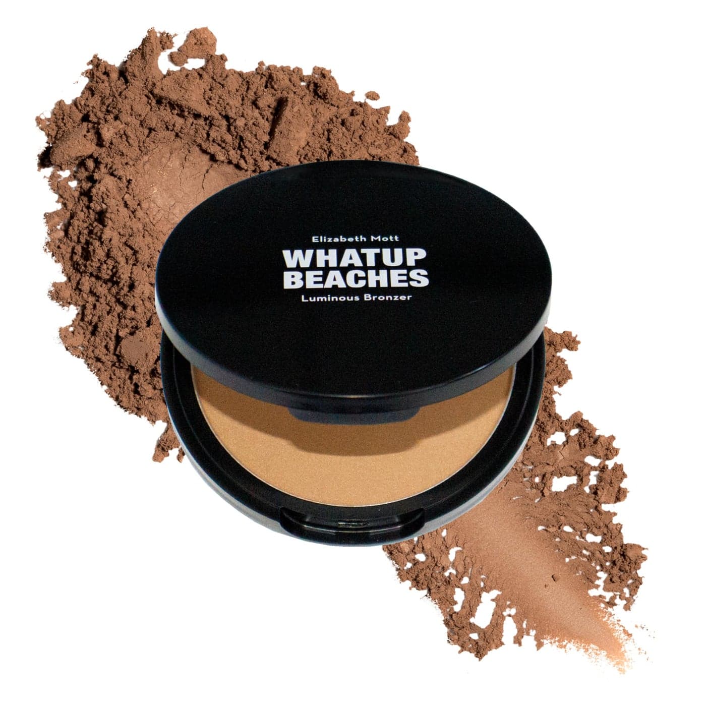 Elizabeth Mott Whatup Beaches Bronzer Vegan CrueltyFree Face Powder for Contouring Highlighting Bronzing Lightweight Blendable Formula for a SunKissed Glow Luminous Glow Shade 10g