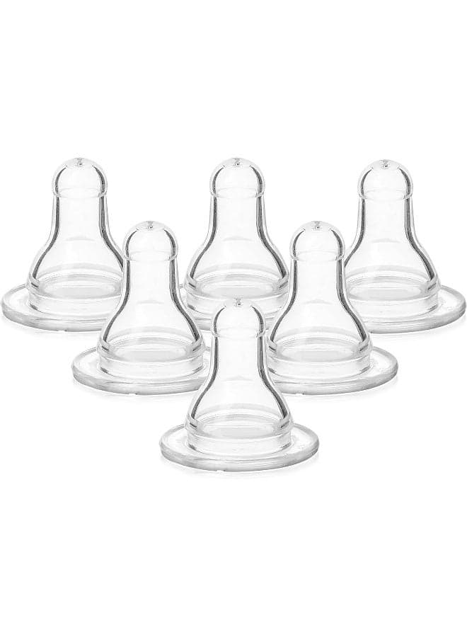 Evenflo Feeding Classic BPA-Free Silicone Fast Flow - 8 Months+, 6 Pack, Clear, 6 Count (Pack of 1)