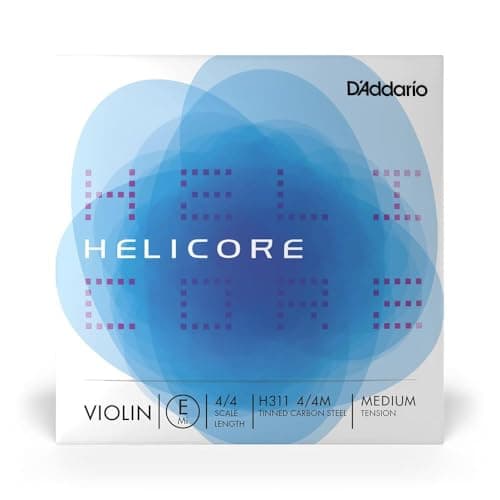 D'Addario Helicore 4/4 Size Violin String - Plain Steel E String - H311 4/4M - E String Only - Medium Tension