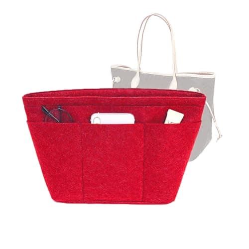 Lckaey purse insert organizer for tote pm organizer 1075Claret-S
