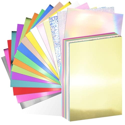 30 Pack Metallic Cardstock Paper Sheets 8 x 12 Color Foil Mirror Shimmering Paper 250gsm92lb For Arts and Crafts Decorative Weddings Birthdays Invitations Scrapbook Supplies