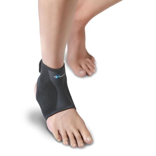 GoChamps Premium Neoprene Ankle Grip Support Brace, Compression Sleeve for Sprain, Injury Prevention, Pain Relief & Recovery, Japanese Collaboration, Medium (25-28 cm, Pack Of 1)