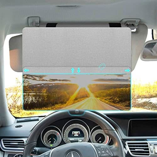NAZZO Polarized Car Sun Visor Extension Upgraded Magnetic Sunshade with PC Lens AntiGlare Car Visor Sun Blocker for Safe Driving UVFilteringProtection