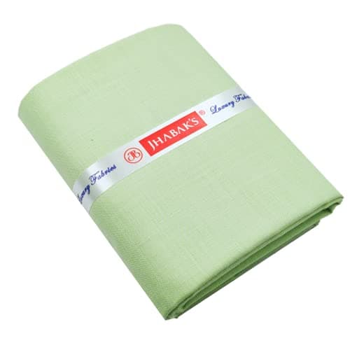 JHABAK'S Premium Unstitched Shirt Fabric for Men Cotton Blend Material 2.25m Shirt Piece Cloth (Green, Free Size)