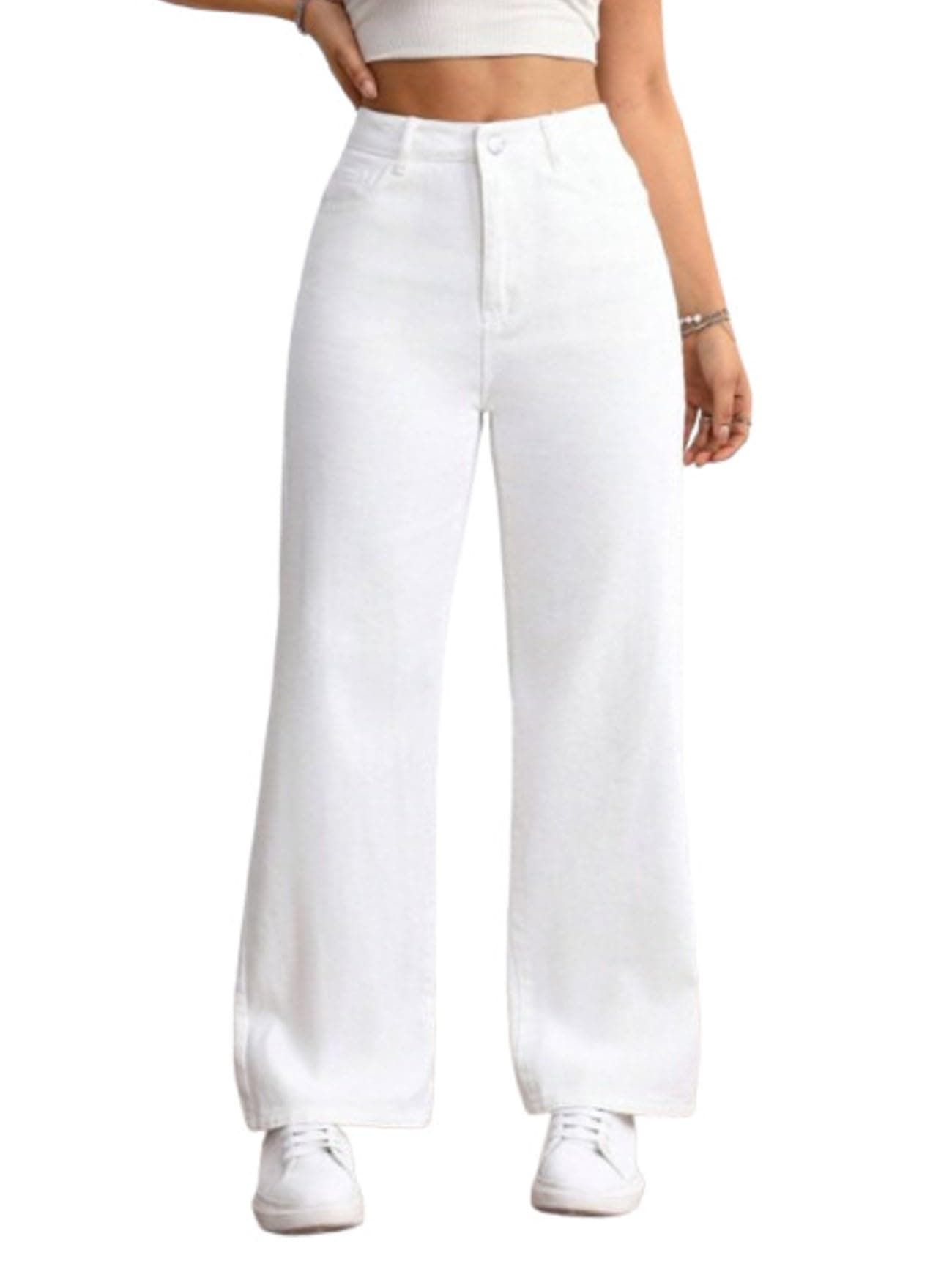 Ben Martin Baggy Jeans for Women || Women,s Loose Jean Pants || Oversized Jean's for Women's || Wide Leg Jean,s for Woman || Casual Jins for Woman's || Loose Jin Pant for Woman,s White 02-30