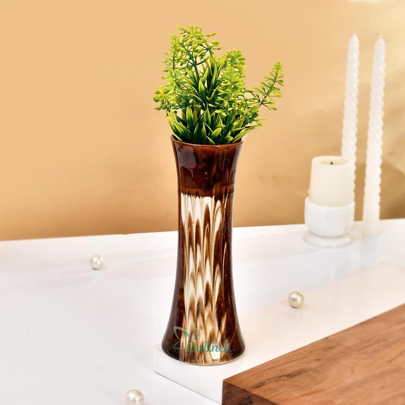 Flower Stand Vase Flower vase Ceramic vase Flower Pot for Home Pack of 1 Pcspotbs128