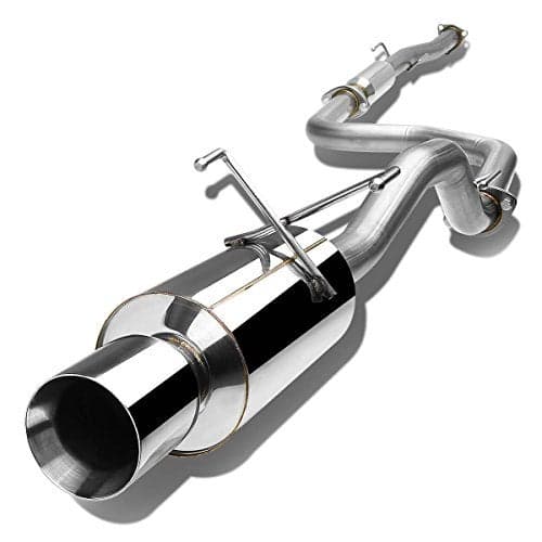 DNA MOTORING CBEHC922NRT Stainless Steel Cat Back Exhaust System Compatible with 9200 Honda Civic CoupeSedan