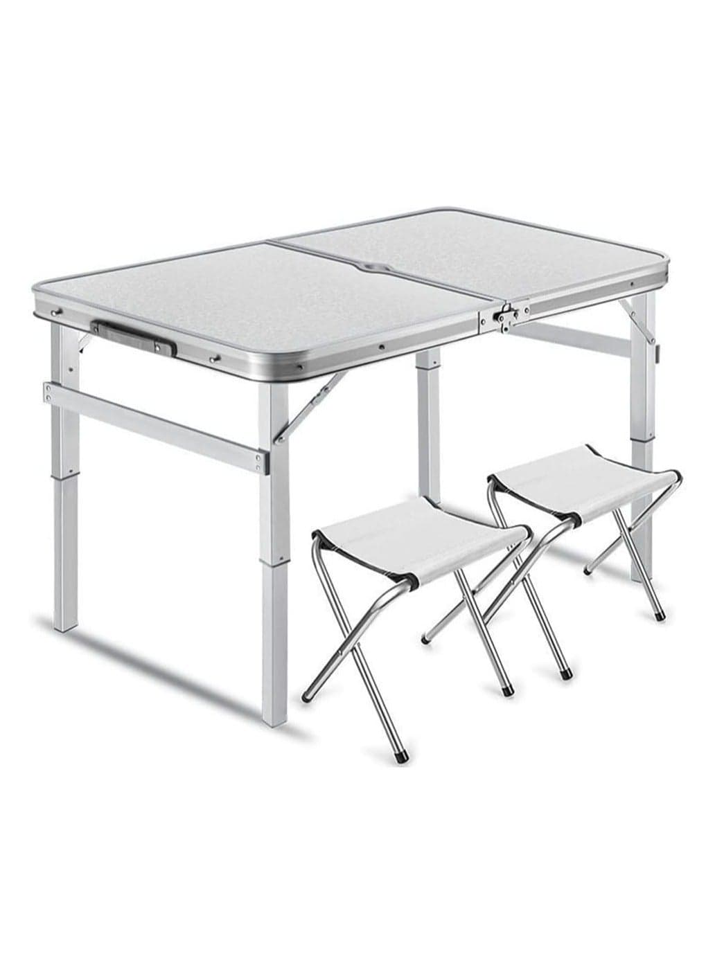 Portable Aluminium Fold-Out Table for Picnic & Camping with 2 chairs