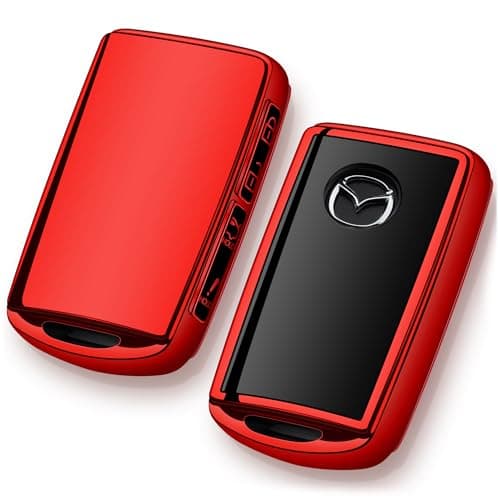 Tengare Mazda Fob Cover 2024 CX-5 CX-30 Red Key Protector Case