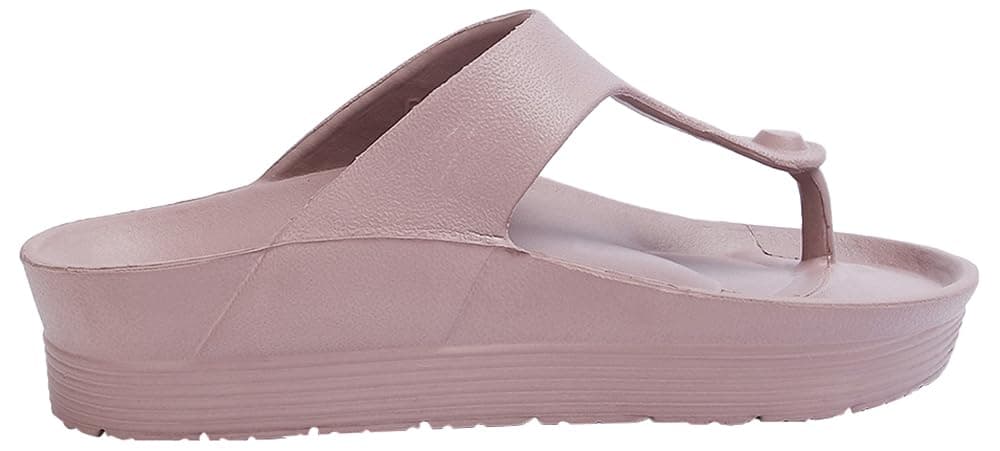 Women T-strap Flip Flops, Purple, 36