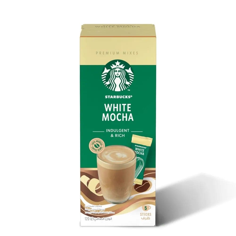 Starbucks White Mocha Premium Instant Coffee Sachets 120gms- 5 Sticks
