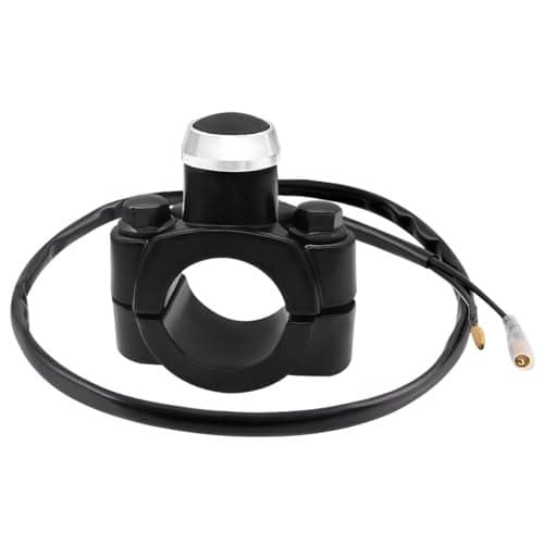 YTFRL 78 Motorcycle Handlebar Control Horn Start Switch Aluminum Handlebar StartStop Button with Two Bullet Connectors Momentary Action Push Button for ATV Dirt Pit Bike Scooter