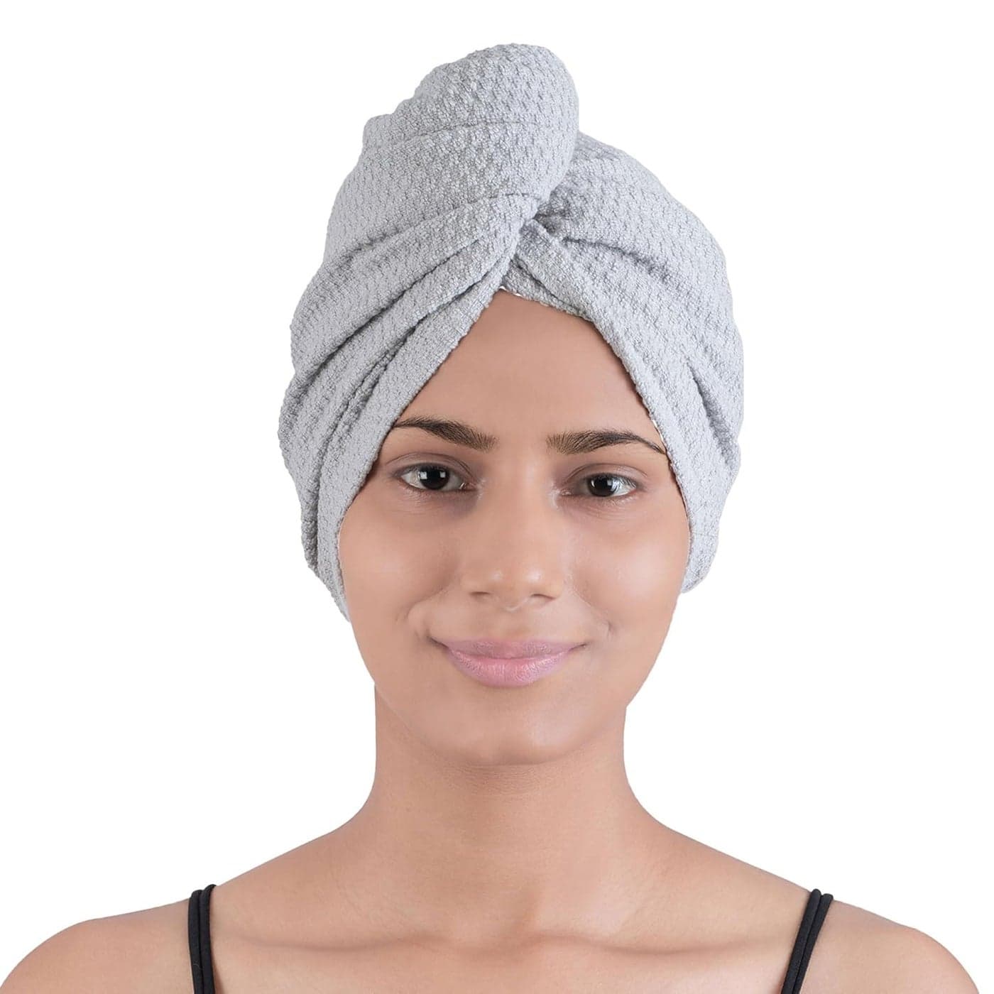 Trident Hair Towel Wrap Urban Comfort Collection Women Head Wrap Absorbent Towel HairDrying Hair Warp Towel QuickDrying 100 Cotton 240 GSM Bath Towel Hair Dry Cap Salon Towel Lunar Rock